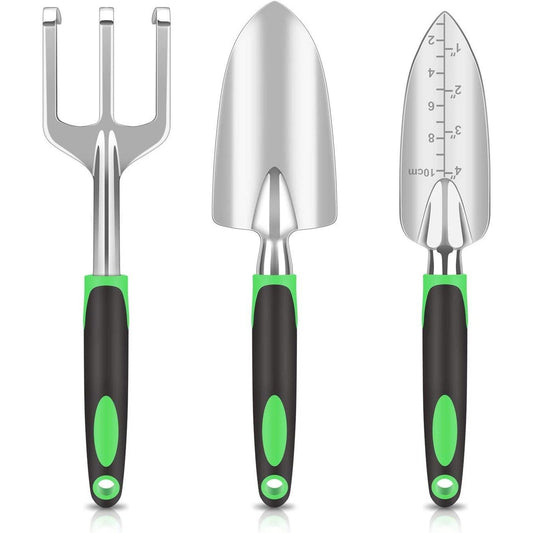 Orange 8-Piece Heavy-Duty Gardening Tool Set with Ergonomic Handles and Storage Bag.