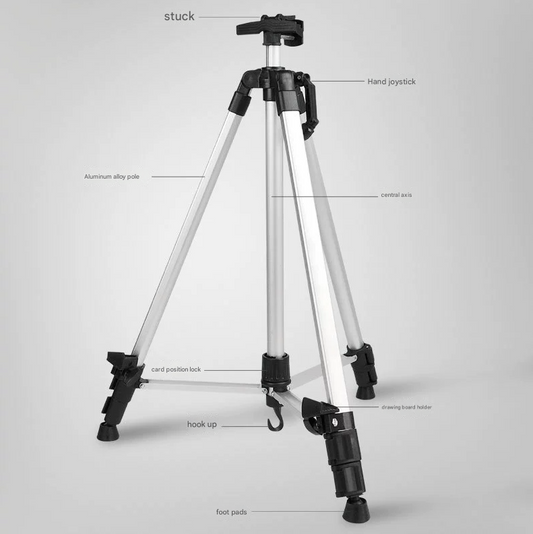 Green Portable Folding Artist Tripod Easel - Adjustable Stand for Sketching & Painting (Collapses to 54cm).