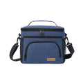 Blue Insulated Lunch Bag Cooler Tote - 9L Leakproof Thermal Lunch Box with Shoulder Strap & Pockets for Work, Picnic, Travel