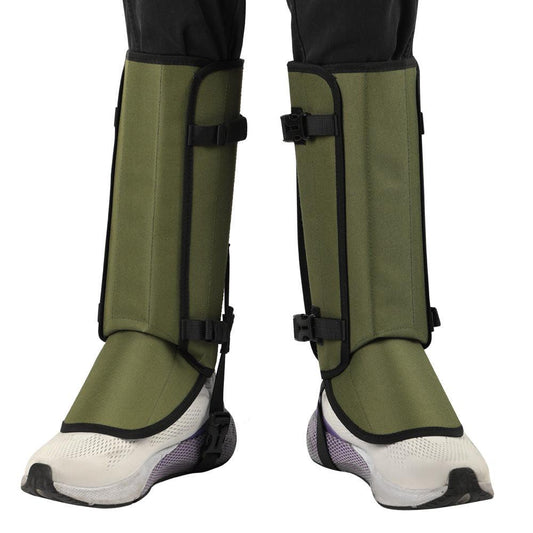 Outdoor Anti-Snake Bite Leg Guards - Hiking Camping Knee Protectors, Snow Shoe Covers, Leg Sleeves, Green.