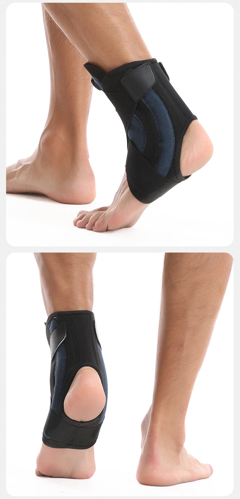 1 Pair Black Pink Adjustable Ankle Brace â Compression Support for Running, Sports, and Ankle Recovery.