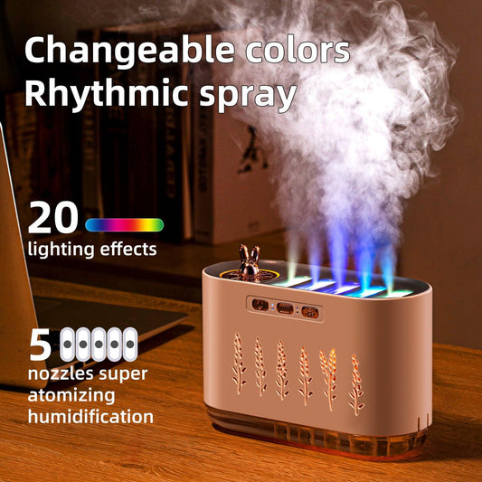 Pink Dynamic Color Changing Humidifier - Sound Control & Auto Shut-Of.