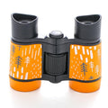 2 PCS Orange Kids Binoculars - Rubber Grip, Tree Pattern.