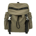 Army Green Lightweight Nylon Backpack - Water Resistant Travel Daypack for Women & Men.