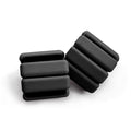 Black Adjustable Silicone Wrist & Ankle Weights - 2lb Pair (900g) | Comfortable Fitness Resistance Bands for Workout, Running, Training.