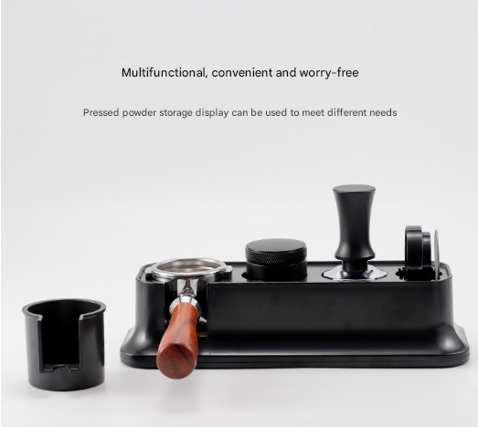 Grey Espresso Coffee Tamping Station - Barista Tool Organizer for 51/53/58mm Portafilter, Tamper & Distributor.