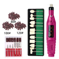 Regular Set With Wool Grinding Needle + Sanding Ring Portable Electric Nail Drill Kit - USB Manicure Pedicure Polishing & Shaping Tool Set