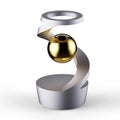 Desktop Levitating Gyro,Magnetic Floating Desk Toy for Stress Relief, Elegant Design-silver.
