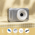 Student HD Digital Camera - 44MP, 8x Zoom, Autofocus, Dual Lens, Type-C Charging (Silver).