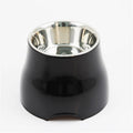 Elevated Pet Feeding Bowl with Stainless Steel Inner - Promotes Healthy Digestion & Reduces Neck Strain(Black)
