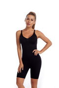 Size L Black Seamless Full Body Shaper for Women - Tummy Control, Butt Lifter & Thigh Slimmer Bodysuit