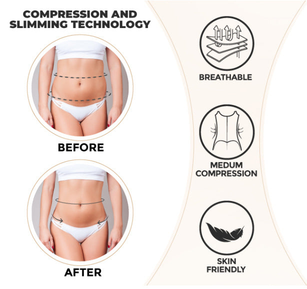 S Skin Color Women's Seamless Body-Shaping Onesie with Zipper - Abdomen Slimming and Hip Lifting