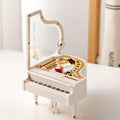 Classical Grand Piano Music Box with Dancing Ballerina(Dancing girl version - white).