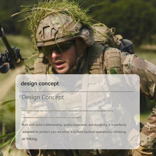 Dual Layer Quick Release Tactical Belt - Attachment System, Alloy Cobra Buckle, Adjustable Nylon(black)