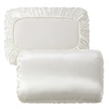 Beige Silky Satin Pillowcase Pair - Smooth for Hair & Skin, Elastic Fitted (46x70+16cm)