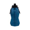 Blue and Black Cup Lid Ultimate Foldable Silicone Water Bottle - Lightweight Leakproof Travel & Sports Hydration - 700ml.