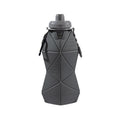 Dark Grey and Grey Cup Lid Ultimate Foldable Silicone Water Bottle - Lightweight Leakproof Travel & Sports Hydration - 700ml.