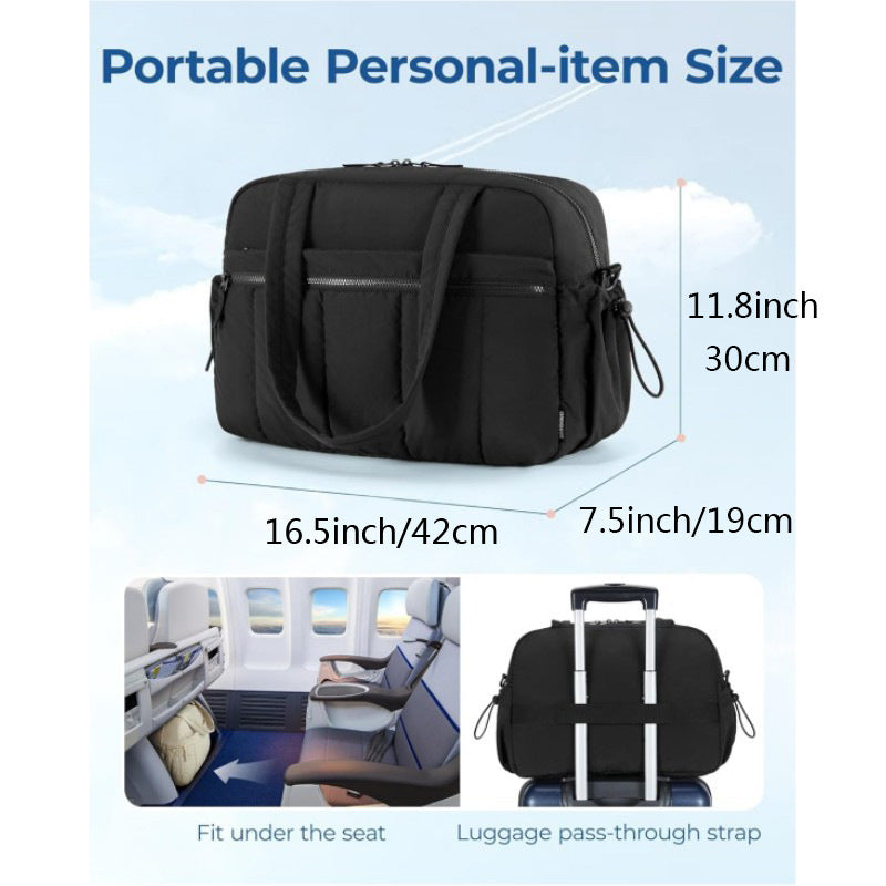 Beige Spacious Travel Duffel Bag - Large Capacity Sports & Fitness Tote with Toiletry Bag, Compartments & Single Shoulder Strap