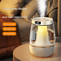 White 3.5L Smart Cool Mist Humidifier with Dual Nozzle & Digital Display - Ultra-Quiet Air Purifier for Bedroom and Office.