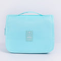 Bright blue Portable Hanging Travel Toiletry Bag - Large Capacity Cosmetic & Wash Organizer with Sturdy Hook