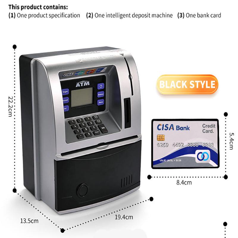 Pink Digital ATM Savings Bank for Kids - Electronic Piggy Bank with PIN & Card for Real Money.
