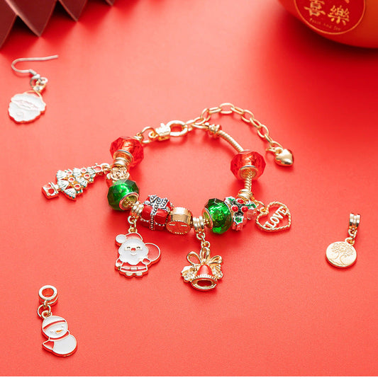 Golden 24-Day DIY Christmas Advent Calendar Jewelry Ki