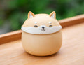 Artisan Ceramic Sealed Storage Jar with Animal Design - Airtight Tea Preservation & Decorative Accent(light yellow)