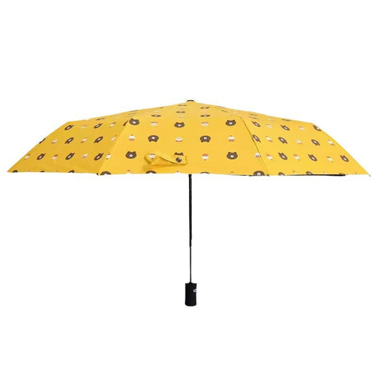 Auto Open/Close 8-Rib Sun & Rain Umbrella - 98cm UV Protection Canopy(pink)
