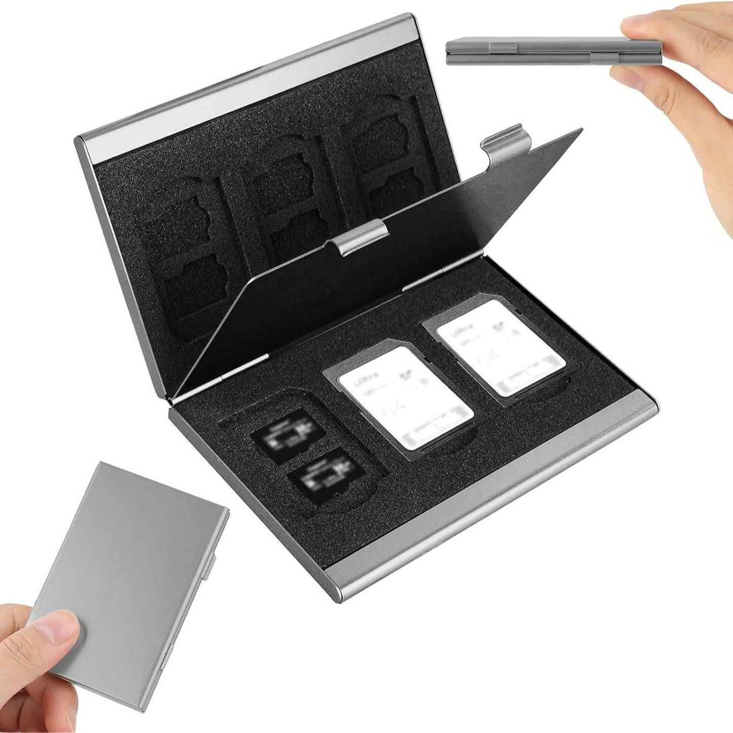 Blue High-Quality Aluminum SD & TF Card Case â Premium Storage Solution for Memory Cards(Memory card not included).