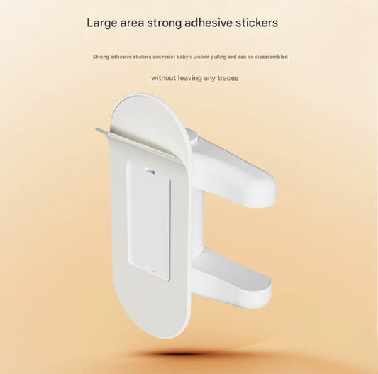 2-Pack White Child Safety Door Lever Lock - No-Drill Door Handle Lock for Home Security.