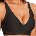 S Black Women Seamless Wire-Free Bra Comfortable Full Coverage Bralette Invisible Wireless Lingerie for Everyday and Sleep
