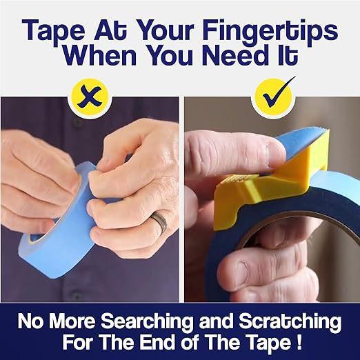 15 Pack Masking Tape Cutter Set (5 x 3 Sizes) Compact Clip-On Dispenser for 1", 1.5" & 2" Rolls Painter's Tape DIY Tool.