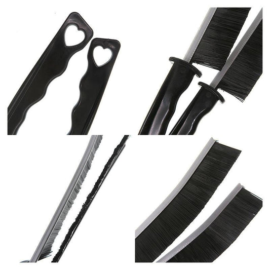 5-Pack Black Hard Bristle Crevice Brush (225 * 16mm) â Multifunctional Gap Cleaner, for Bathroom Household Kitchen Tiles Window Crevice Cleaning.