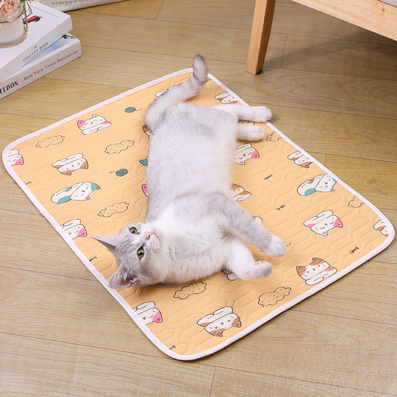 2-Pack Black Cat Pet Summer Cooling Latex Pad (XXL Size: 90*70cm) - Breathable Ice Silk & Latex-Filled Dog Bed Cat Sleeping Mat with Non-Slip Base