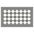 Grey Checkered Design Loofah Texture Shower Mat (50x80cm) - Non-Slip PVC Bathroom Floor Mat, Quick-Draining, Anti-Mould & Massage Pad