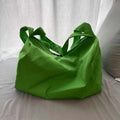 Green Large-Capacity Nylon Sports Fitness Bag(42x27x23cm) - Multi-functional Yoga Training & Travel Duffel, Waterproof Solid Color