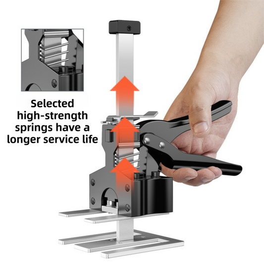 Two-Piece Heavy-Duty Metal Tile Lifter (29cm Max Lift)- Dual-Rod Precision Height Regulator for Large Tiles and Slabs.