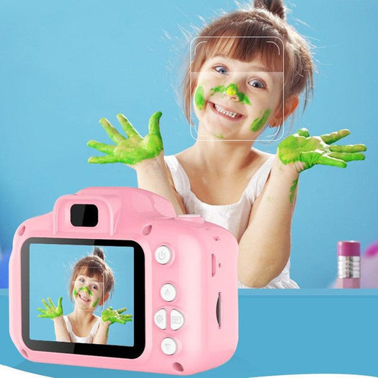 X2 Blue HD Dual Lens Kids Carrot Bunny Digital Camera - Multi-Functions With 20MP Interpolation, Photo & Multiple Filters, 1080P Video and Game.