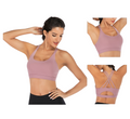 S Size Purple Elegant Sexy Criss-Cross Back Sports Bra for Women - High Support & Anti-Shock, Wire-Free Yoga Crop Top with X-Shape Fine Strap