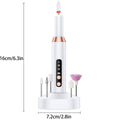White Cordless Electric Nail Drill Kit - Portable Manicure Pedicure Polisher with 12 Bits