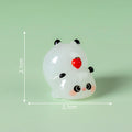 5-PCS Transparent pounce Cute Glow in the Dark Panda Figurines Resin Miniature Ornaments for DIY Fairy Gardens and Micro Landscapes