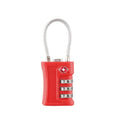 Red TSA Approved Cable Combination Padlock 3-Digit Security Lock for Travel Luggage Suitcase Gym Lockers Durable Steel Wire Australian Travel Essential.