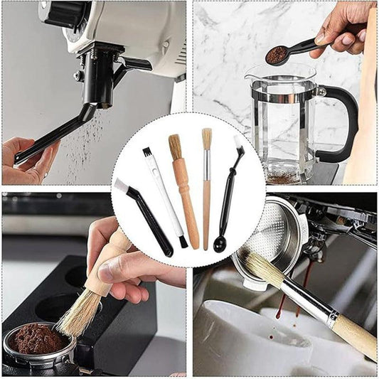 15 Piece Coffee Machine Cleaning Brush Set Barista Kit for Espresso Machines and Grinders Group Head and Steam Wand Cleaner Australian Home Barista Essential.