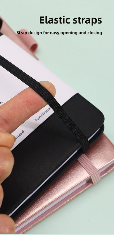 Black Password Book with Alphabetical Tabs B6 Hardcover Internet Address Logbook & Password Organizer with Pen Loop Elastic Band and Inner Pocket.