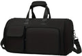 Convertible Travel Garment Bag Large Duffel Suit Carrier with Shoe Compartment & Hidden Backpack Straps Waterproof Black