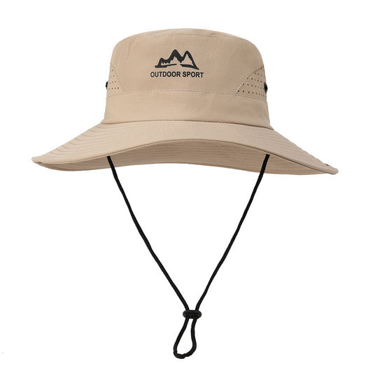 Wide Brim Sun Hat Waterproof UV Protection Boonie Bucket Cap Mesh Breathable for Fishing Hiking Camping Outdoor Black