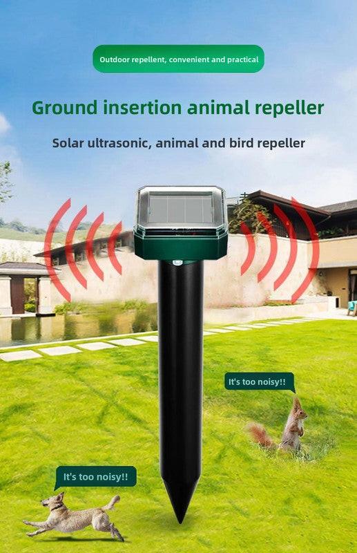 3PCS Solar Sonic Snake & Rodent Repeller Stakes - Mixed Set (Square, Round & Octagonal) - Outdoor Waterproof Ground Vibration Pest Control for Garden & Lawn - Green.