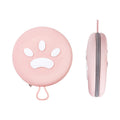 Portable Silicone Double Pet Bowl - Collapsible Travel Dog Feeder for Food & Water - 2 x 450ml Capacity with Zipper Case - Pink
