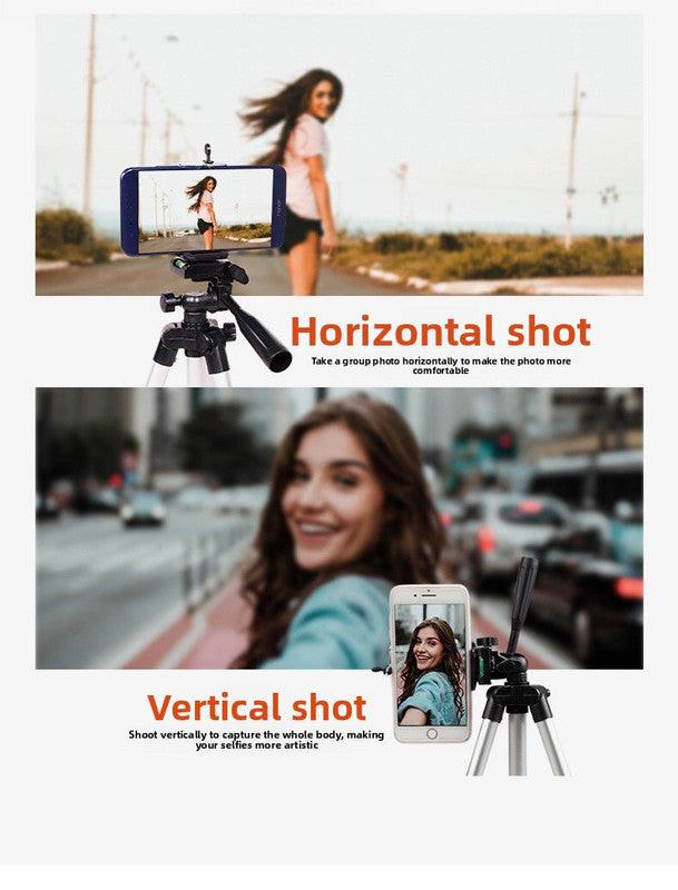 3120 Black Camera & Phone Tripod Stand - 110cm Lightweight Aluminium Portable Travel Mount with 3-Way Head & Universal Smartphone Holder - Adjustable Vlogging Gear - Black.