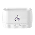 White 3D Simulation Flame Aroma Diffuser & Humidifier - Ultrasonic Desktop Mister with 7-Color LED Light and Automatic Scent Spray (200ML).